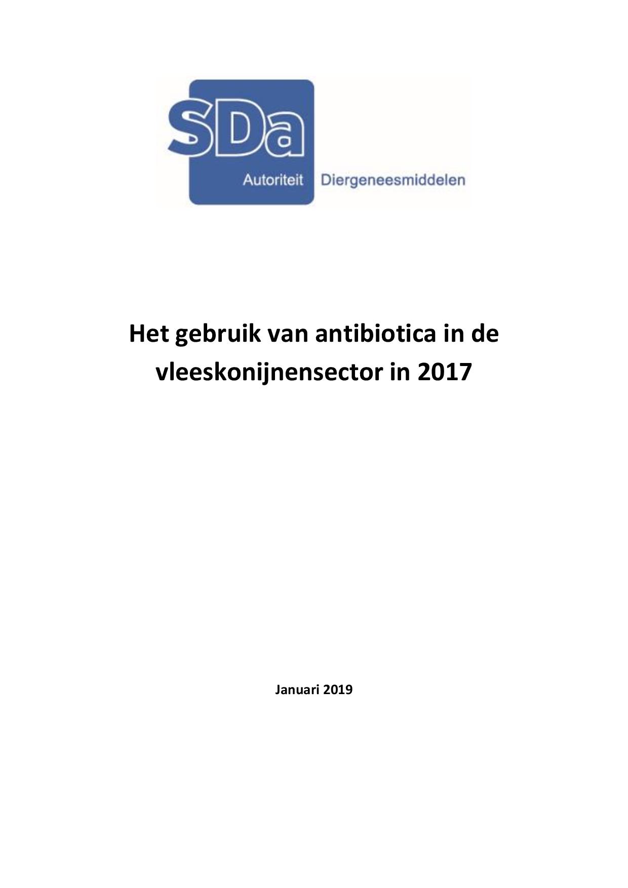 SDa-notitie 'antibioticumgebruik vleeskonijnensector in 2017'